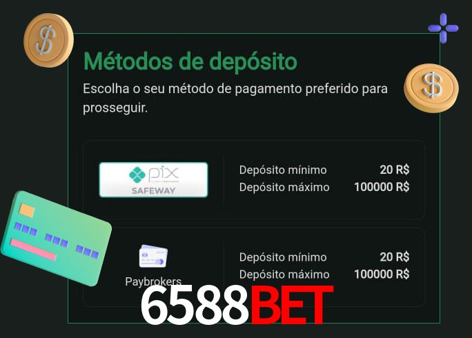 O cassino 6588bet oferece uma grande variedade de métodos de pagamento